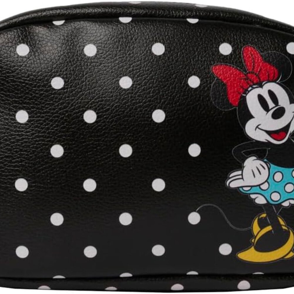 Minnie Mouse Polka Dot Faux Leather Crossbody Fanny Pack For Women - Water Resis